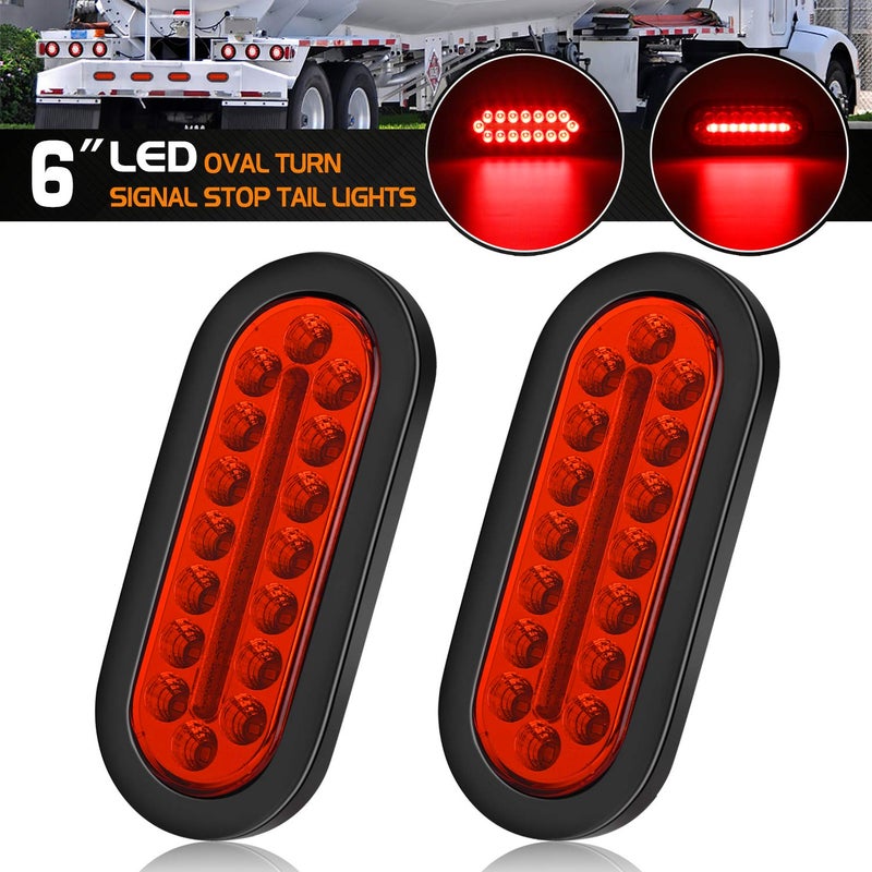 LINKITOM 6 Inchs Submersible Oval LED Stop/Turn Trailer Tail Light with Waterproof Rubber Gaskets for Boat Trailer Truck RV [DOT Certified] [IP67] (2 Pack) - Image 2